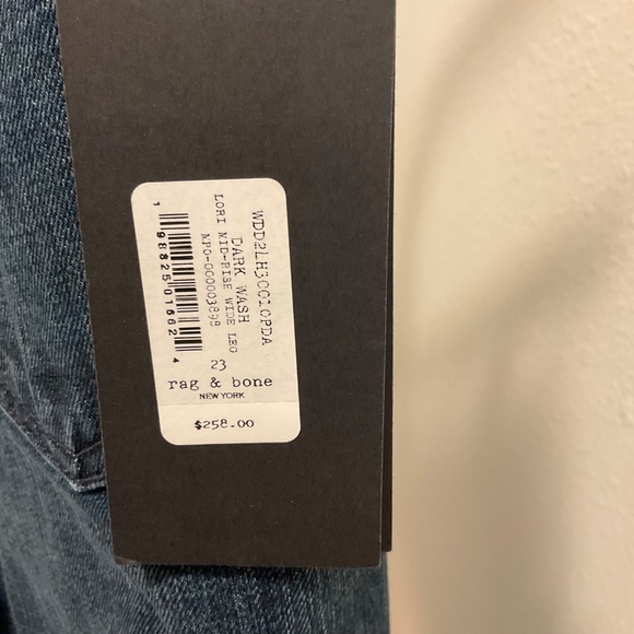 NWT, Rag and Bone Lori Mid Rise Wide Leg Jeans, Size 23, MSRP $258.00 - Picture 5 of 8